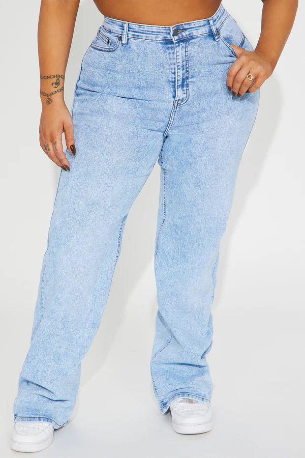 Make My Day Stretch Wide Leg Jeans