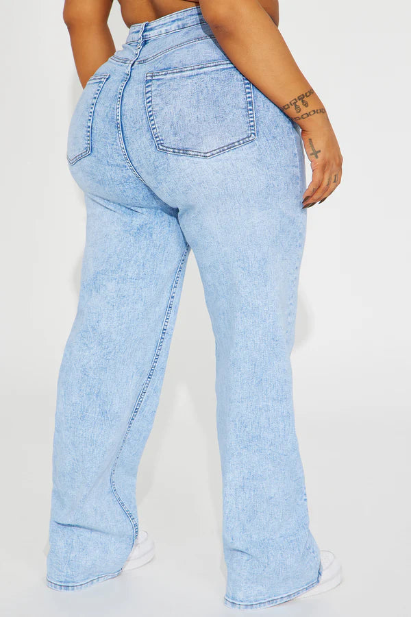 Make My Day Stretch Wide Leg Jeans