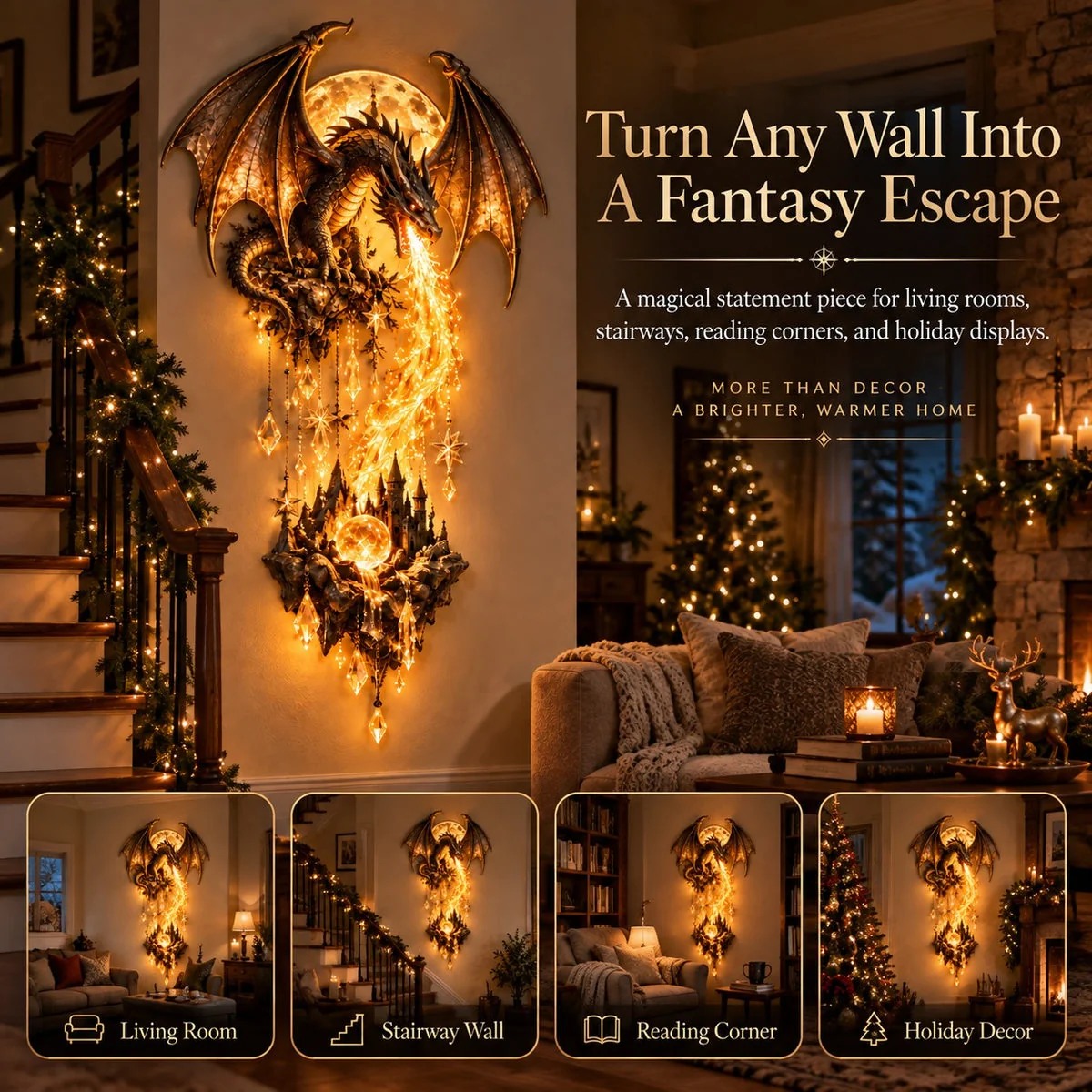 Dragonfire Guardian Wall Sconce – A Legendary Flame Awakens On Your Wall 🔥