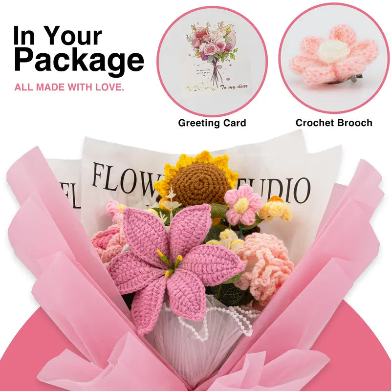 Mother’s Day Gift-Handmade Crochet Flower Bouquet