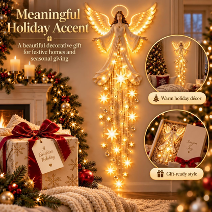Angel Blessing Starfall LED Wall Light – Christmas Decor