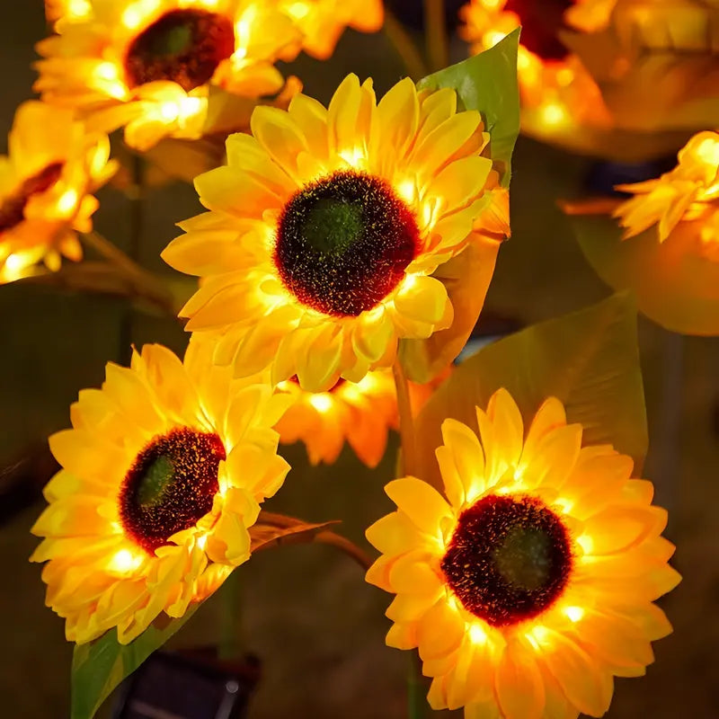 2pcs Solar LED Sunflower Garden Lights