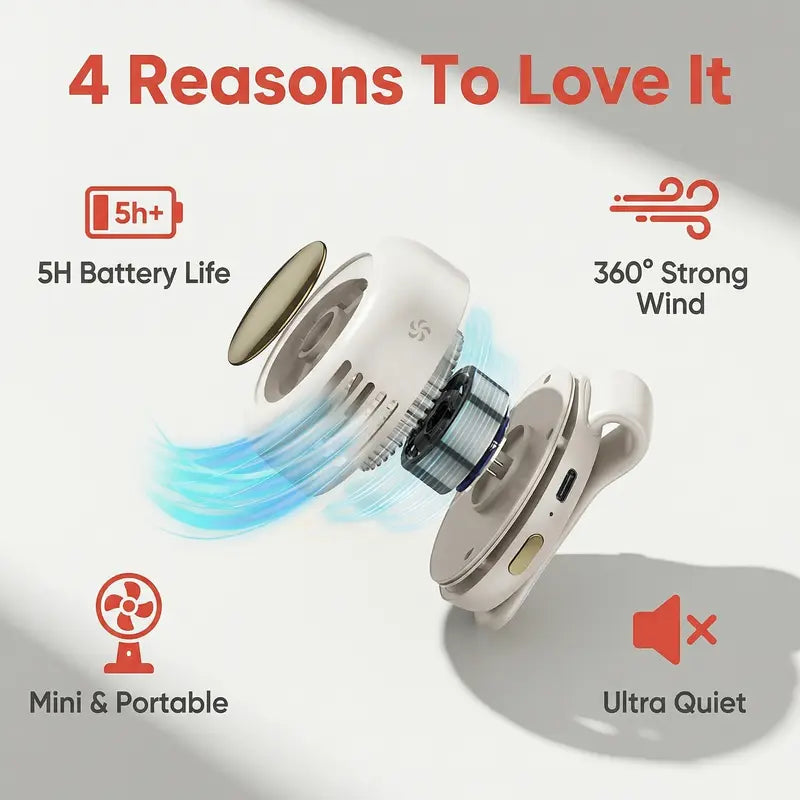 Portable Silent Mini Bladeless Electric Fan