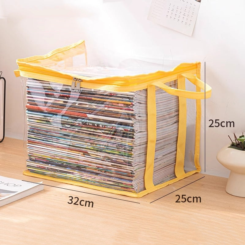 Large Clear Storage Box with Hinged Lid – Heavy-Duty High Capacity Organizer