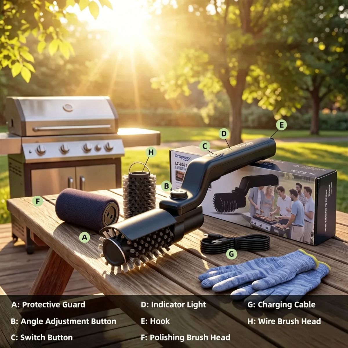 Electric BBQ Grill Brush