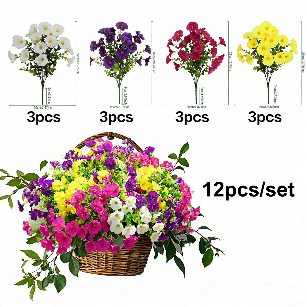 Artificial Flower Set – Realistic Outdoor & Home Decor