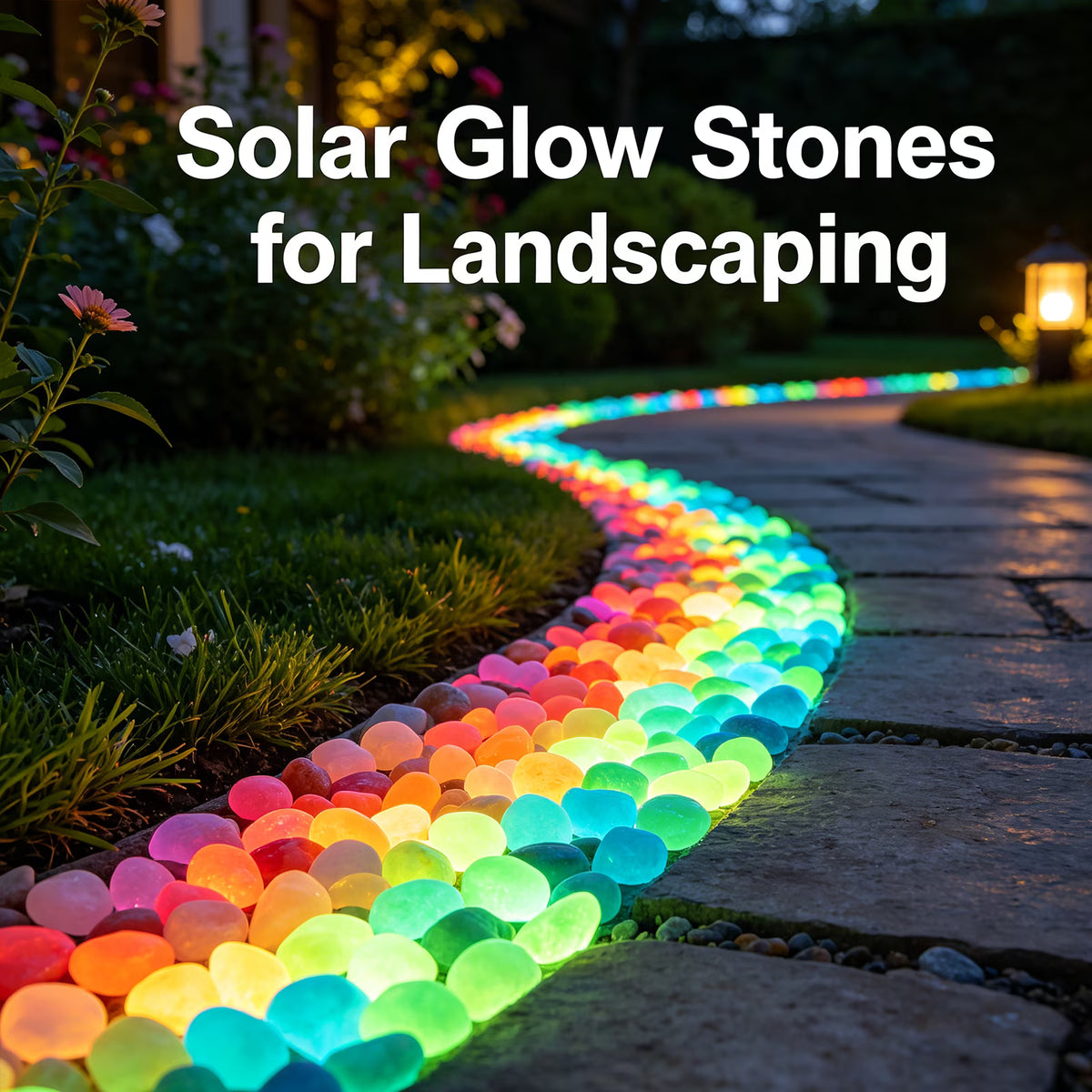 Mixed Color Luminous Garden Stones