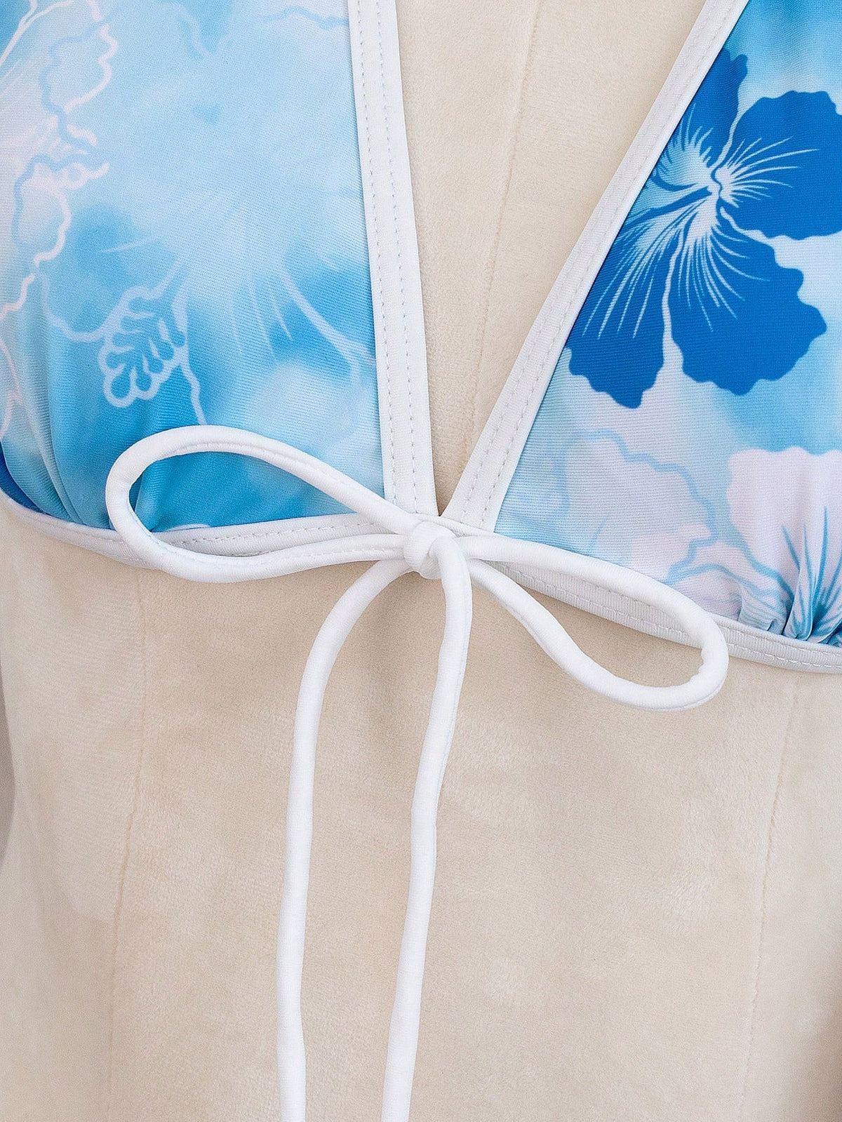 Summer Beach Festival Print Halter Bikini Set