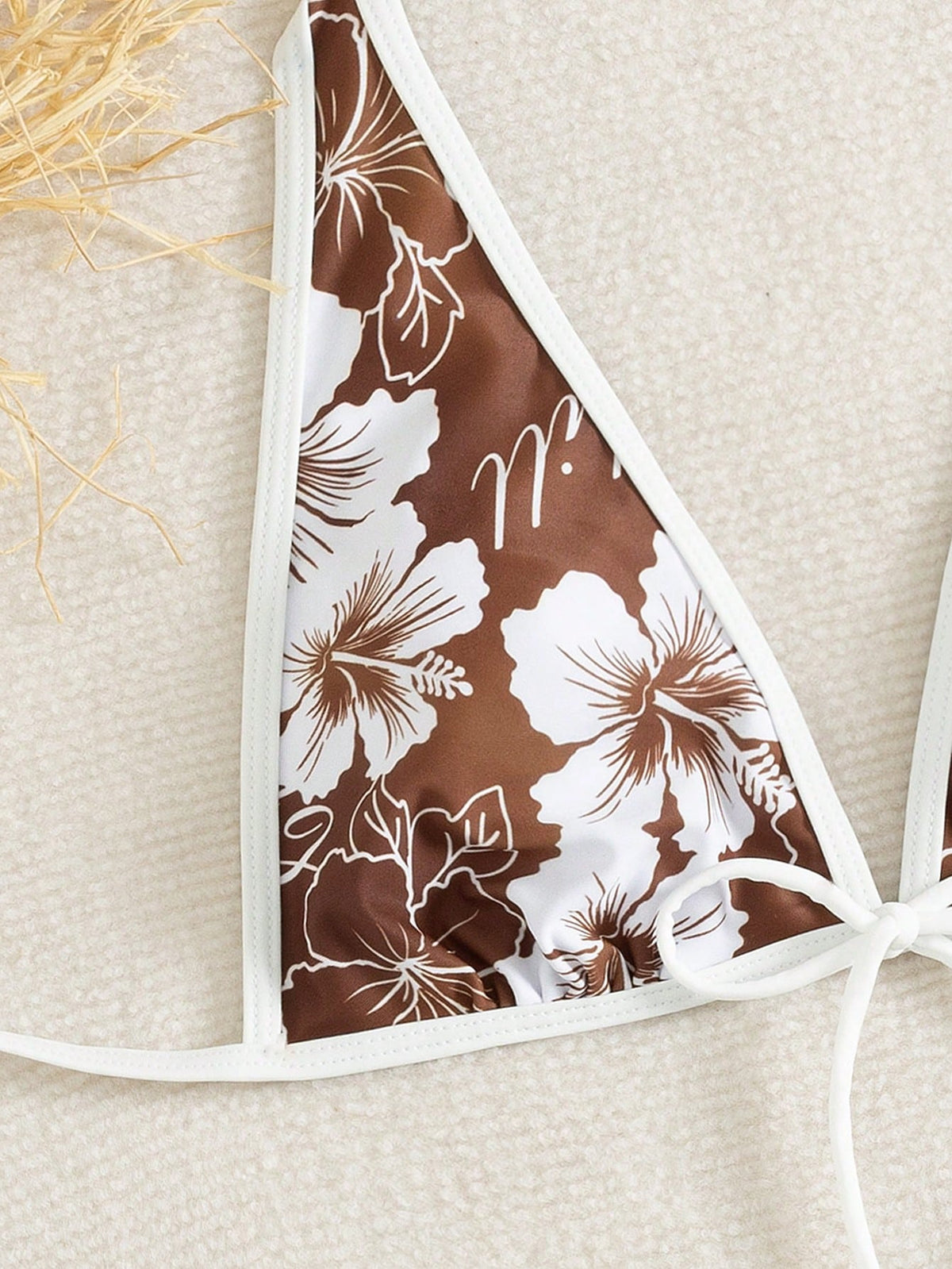 Summer Beach Festival Print Halter Bikini Set