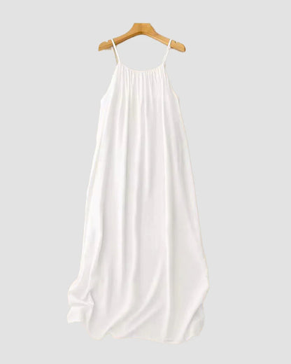 Women’s Solid Color Backless Cami Dress — Effortless Elegance, All-Day Comfort