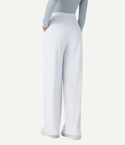 High Waisted Pocket Straight Leg Work Pants