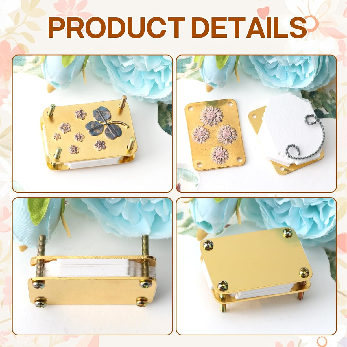 Mini Flower Press Kit for Flowers, Leaves & DIY Crafts