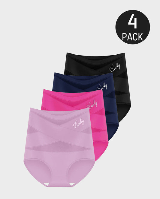 4-Pack High Waist Seamless Shaping Panties – Tummy Control