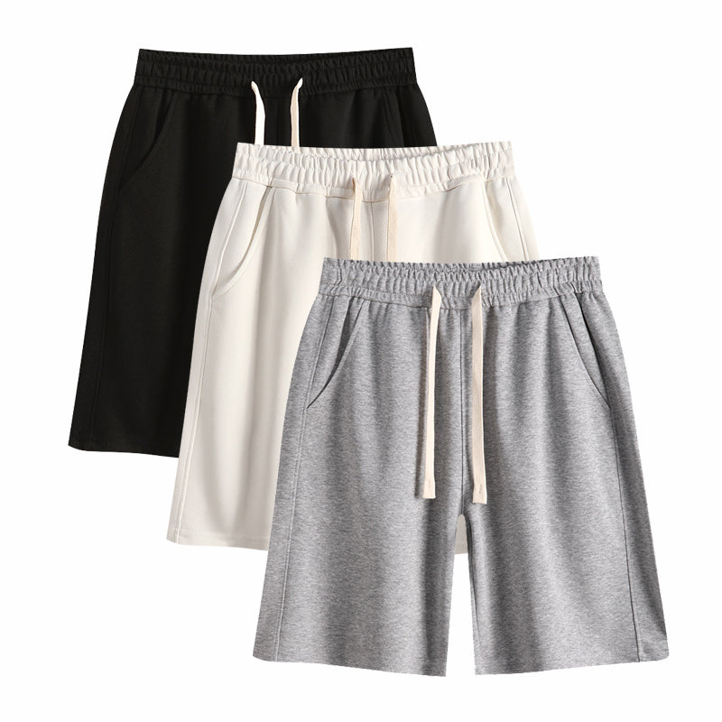 3Packs Men's Solid Pocket Waist Shorts
