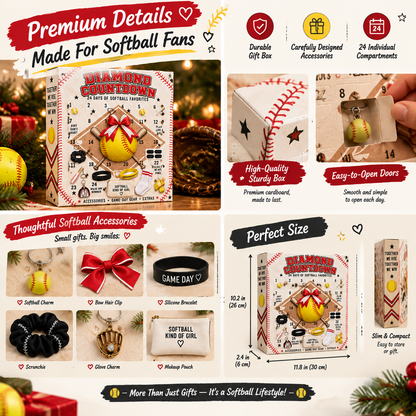 Softball Diamond Countdown Advent Calendar 2026