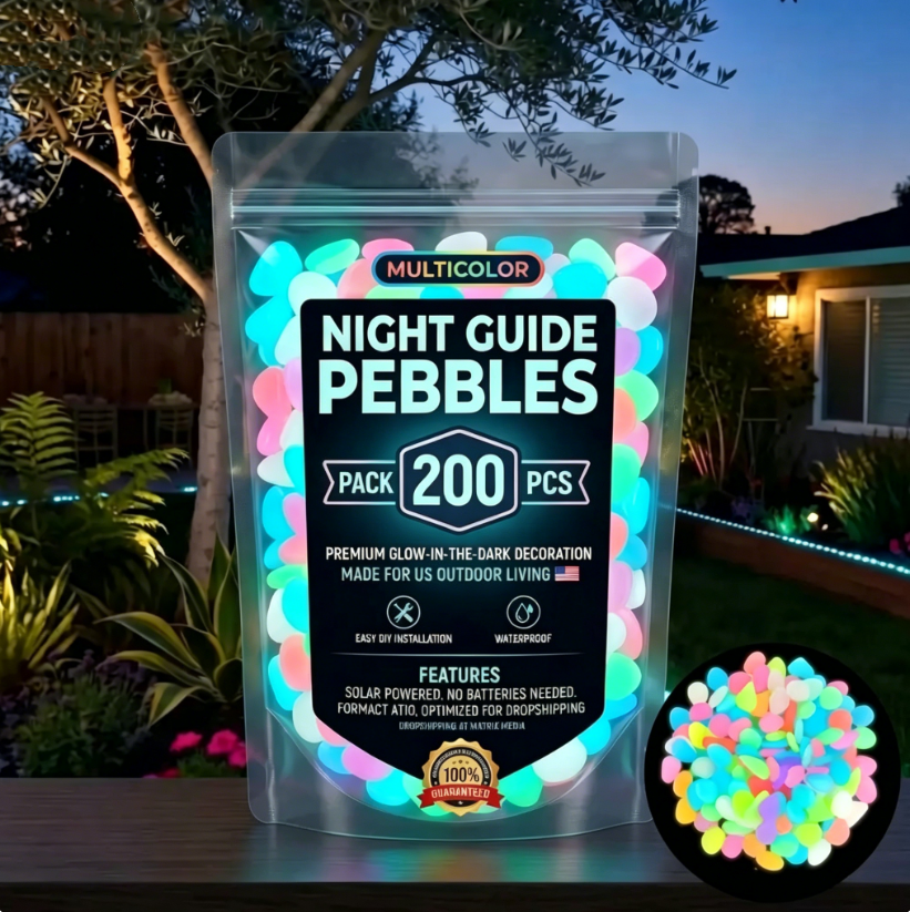 Mixed Color Luminous Garden Stones