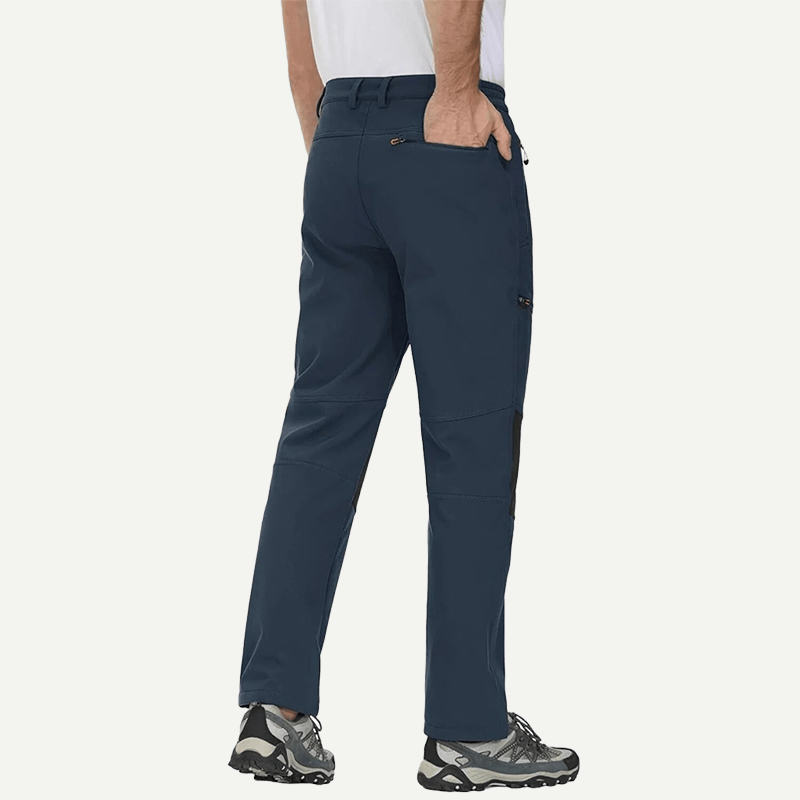 Men's Fleece Lined Winter Snow Pants – Water Resistant, 4 Zip Pockets