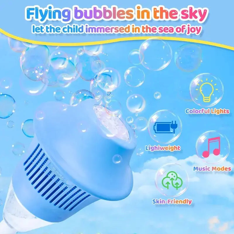 Standing Torch Bubble Maker with Light/Music for Toddlers