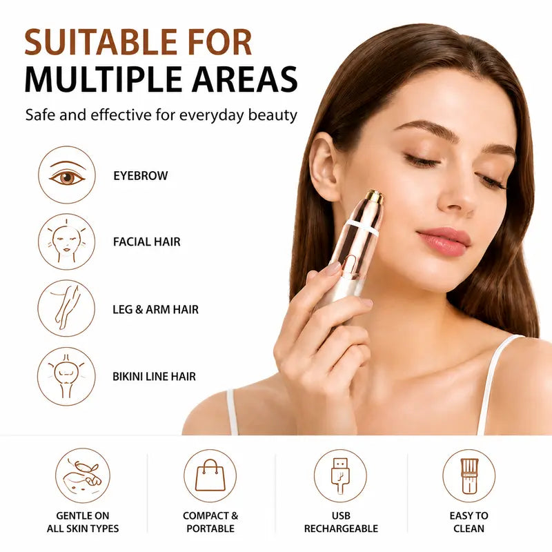 2 in 1 facial & eyebrow hair trimmer for Women