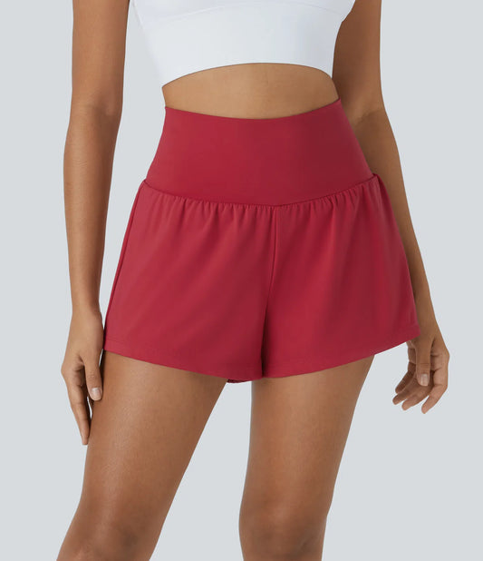 Airy Super High Waisted Cool Touch Yoga Shorts with Pockets