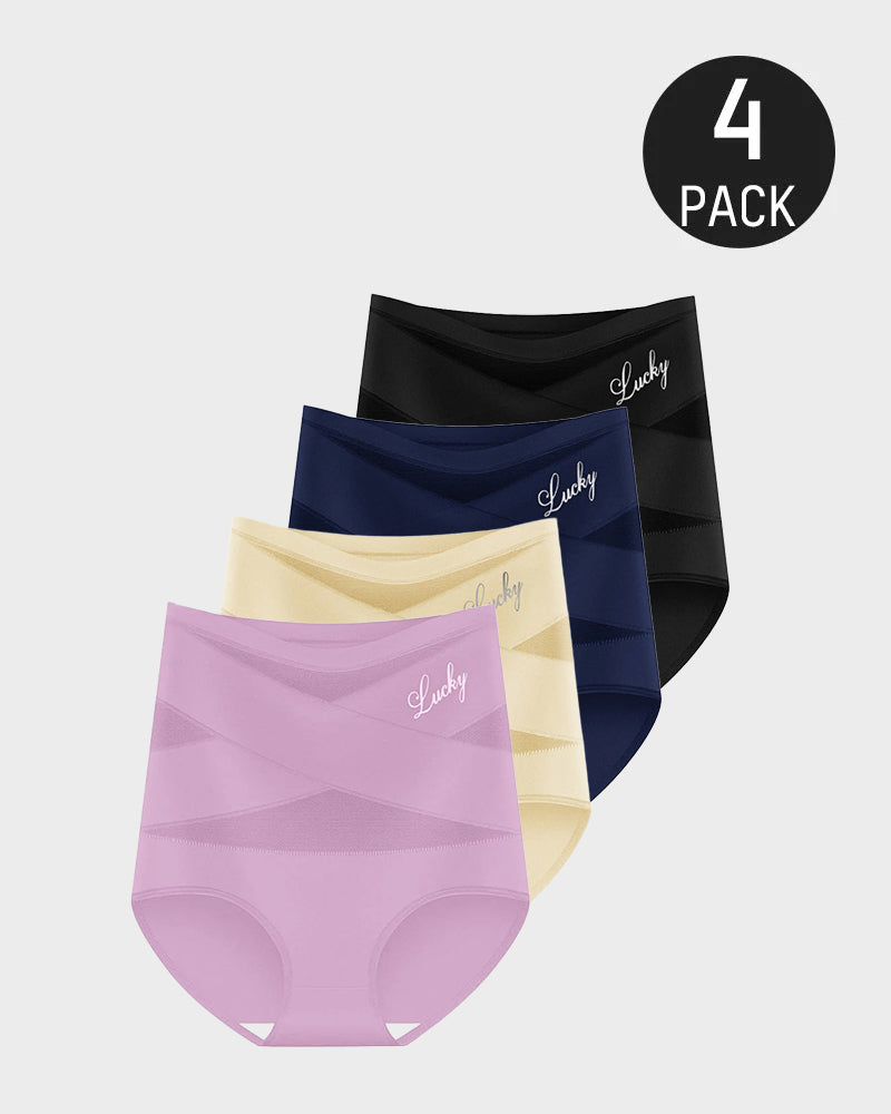 4-Pack High Waist Seamless Shaping Panties – Tummy Control