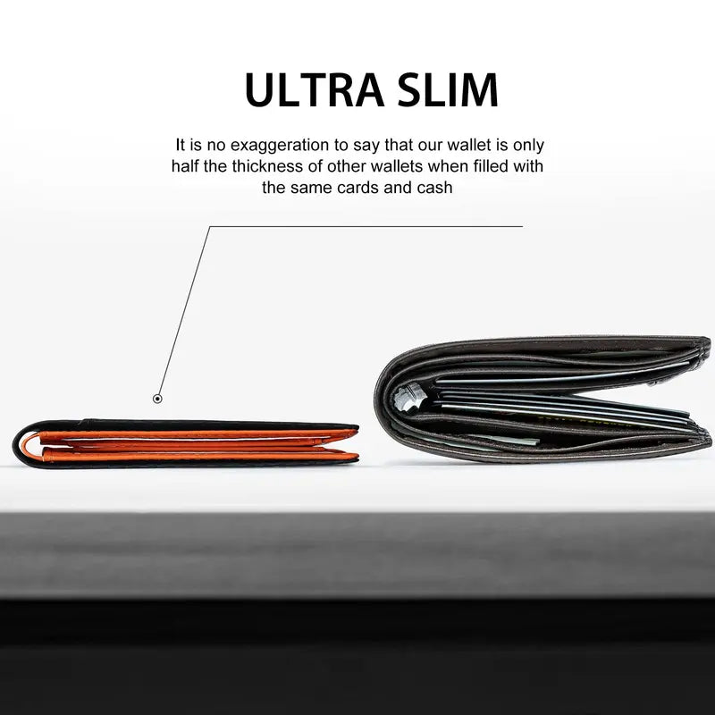 💴RFID Blocking Leather & Carbon Fiber Wallet