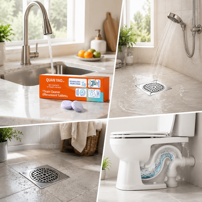 Drain Cleaner Effervescent Tablets for Fresh & Clear Pipes