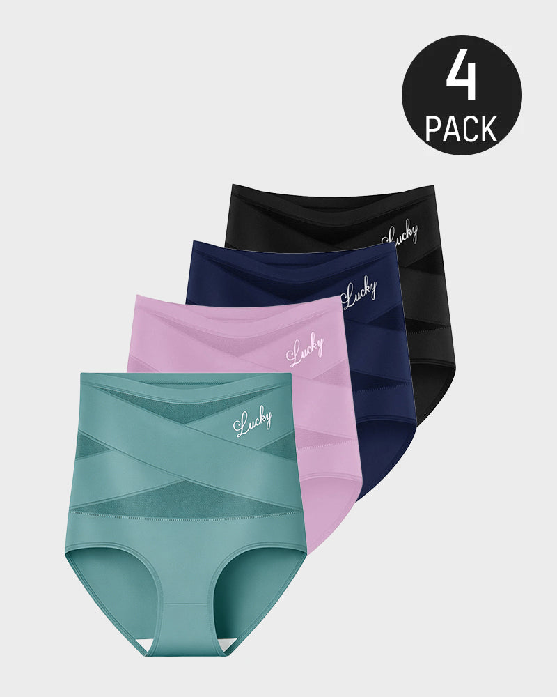 4-Pack High Waist Seamless Shaping Panties – Tummy Control