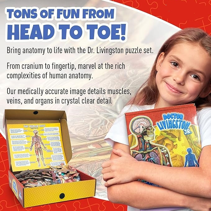Kids 100-Piece Human Body Floor Puzzle – 4ft Anatomy Learning Puzzle