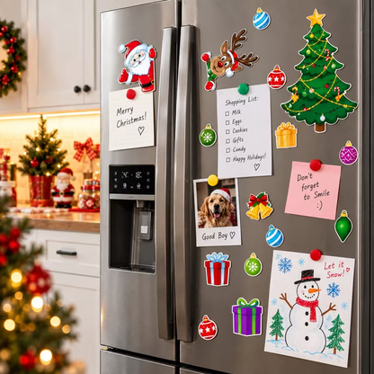 Christmas Fridge Magnetic Decoration Set-Holiday Kitchen Home Decor