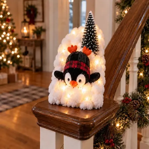 🐧Penguin Christmas Stair Snow Decor | A Cozy Penguin Christmas Story✨