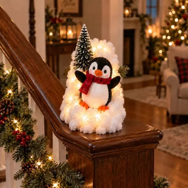🐧Penguin Christmas Stair Snow Decor | A Cozy Penguin Christmas Story✨