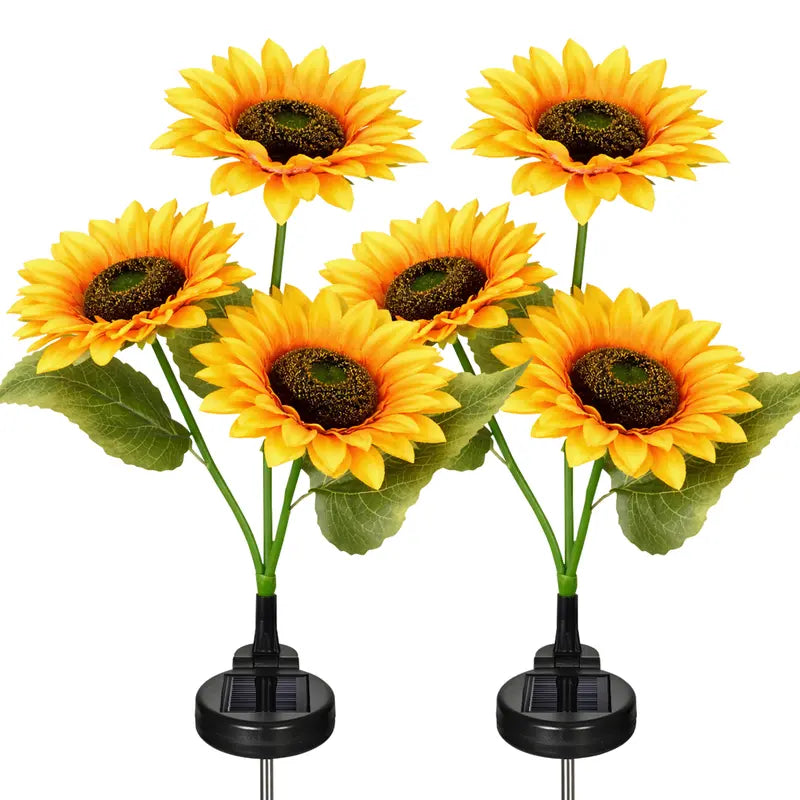 2pcs Solar LED Sunflower Garden Lights