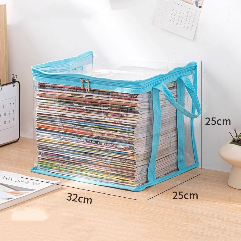 Large Clear Storage Box with Hinged Lid – Heavy-Duty High Capacity Organizer