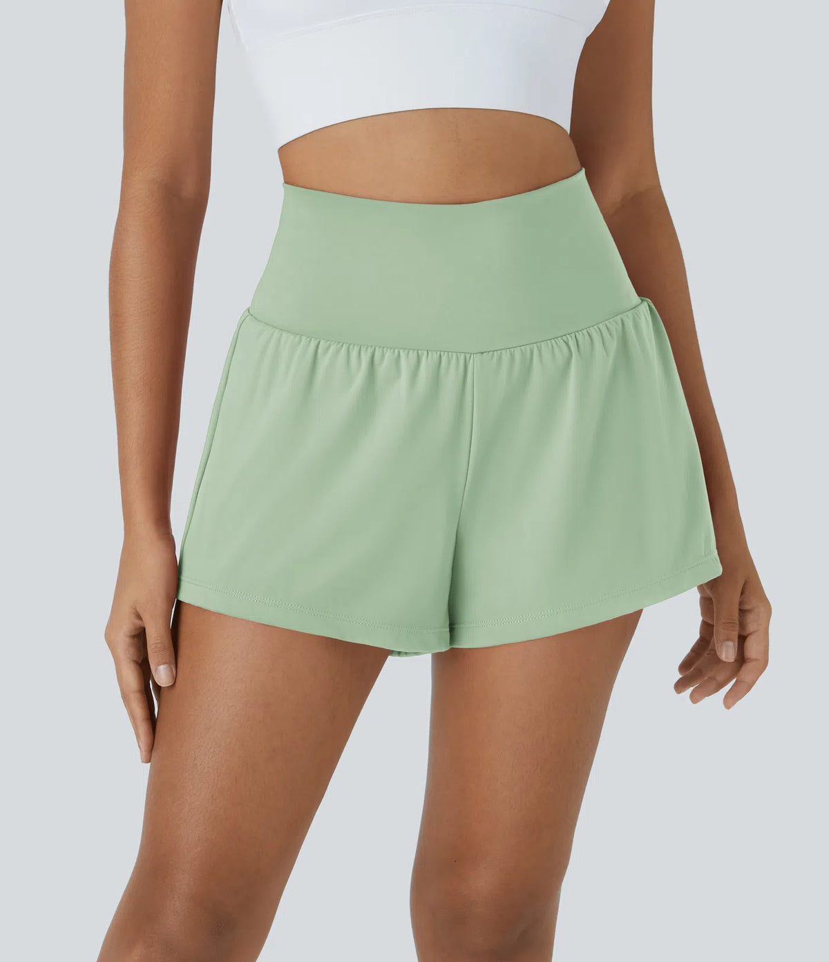 Airy Super High Waisted Cool Touch Yoga Shorts with Pockets