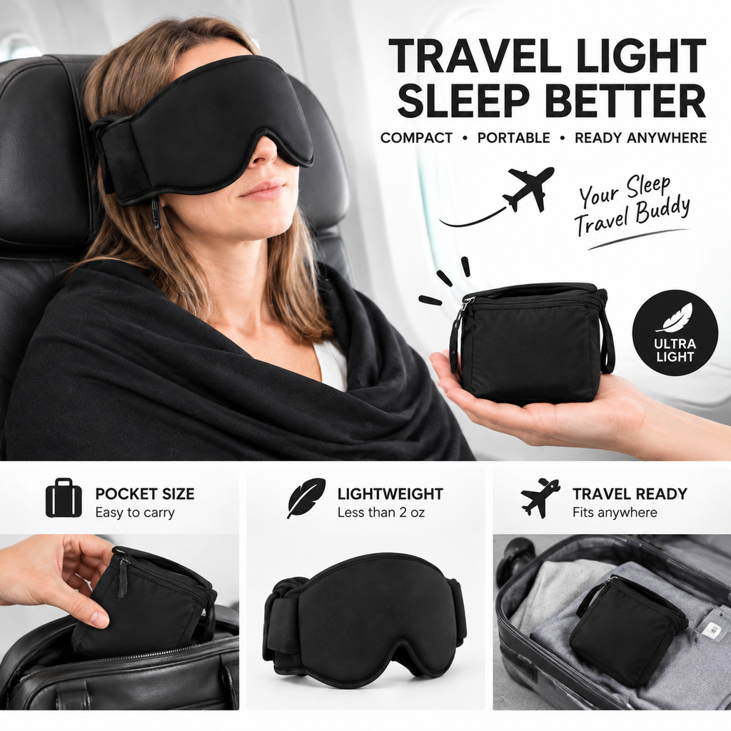3-in-1 Airplane Sleep Support System – Memory Foam Travel Pillow & Body Sling