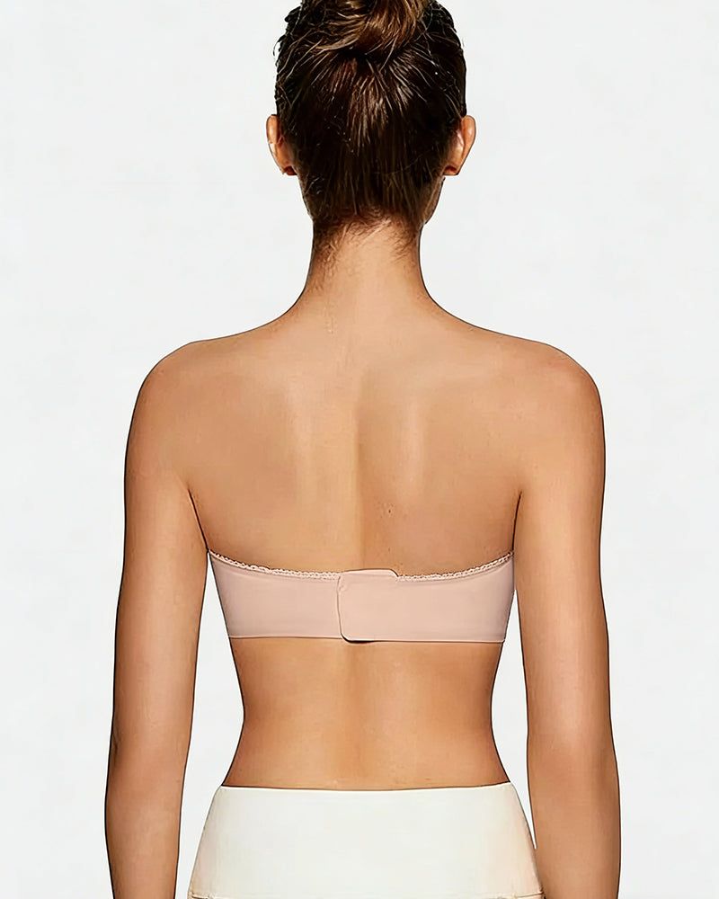 Strapless Wireless Padded Bandeau Bra – Non-Slip Seamless Comfort