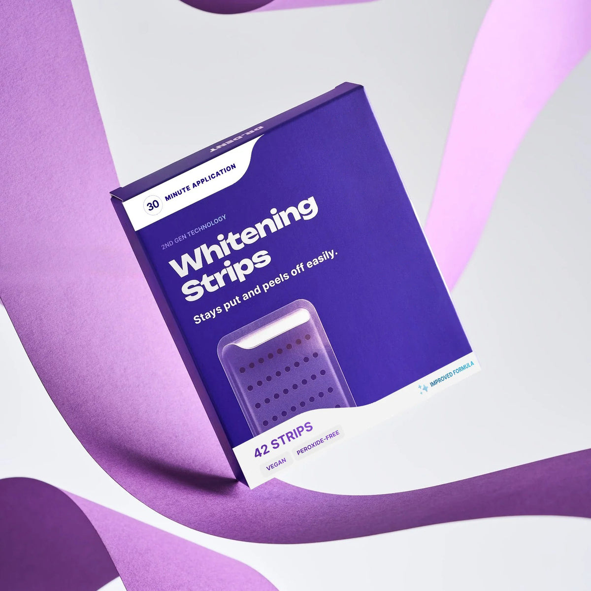 Purple Teeth Whitening Strips – Instant Brightening & Stain Correcting Strips (42 Pack)