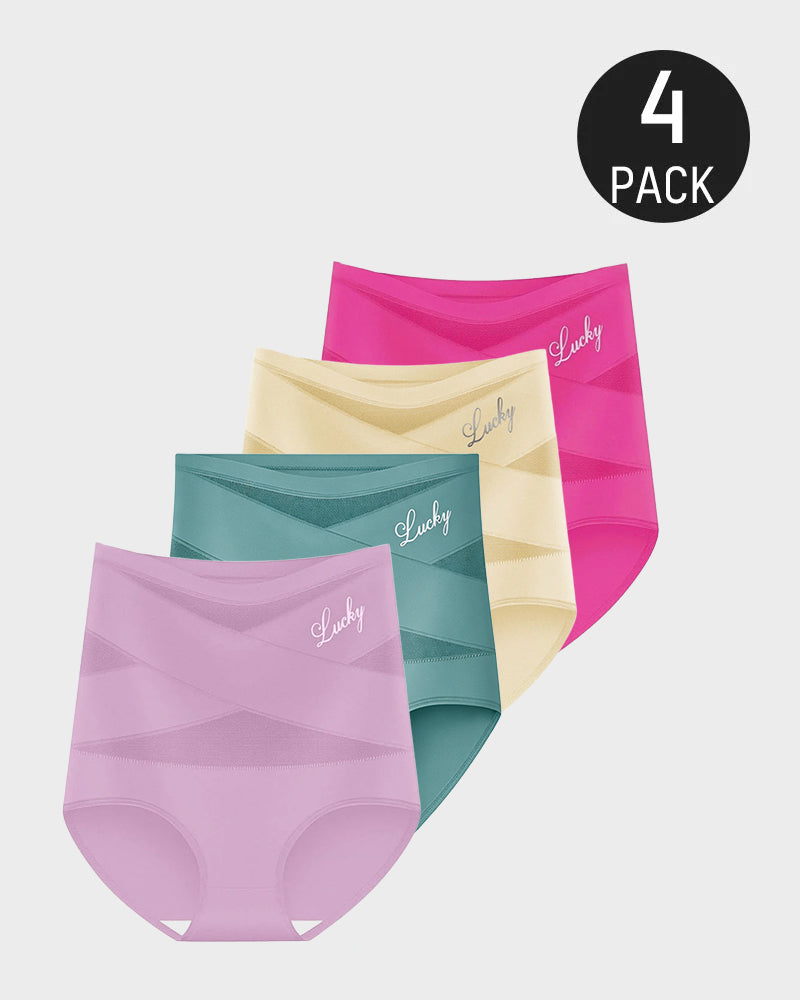 4-Pack High Waist Seamless Shaping Panties – Tummy Control