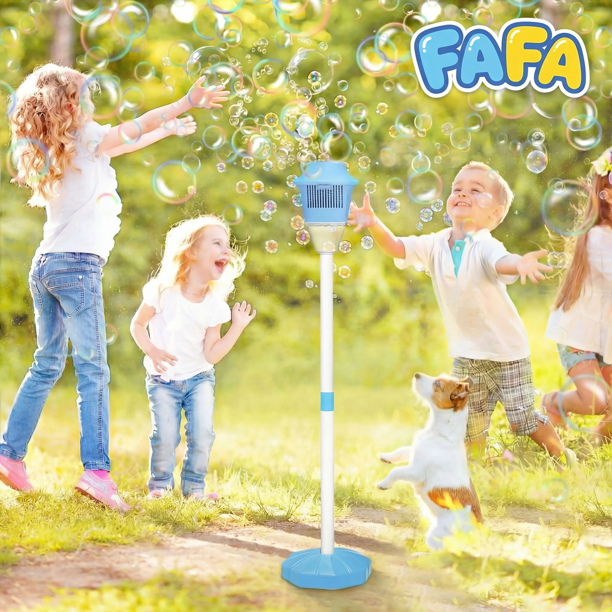 Standing Torch Bubble Maker with Light/Music for Toddlers
