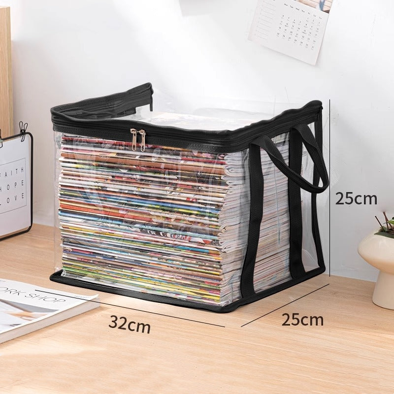 Large Clear Storage Box with Hinged Lid – Heavy-Duty High Capacity Organizer