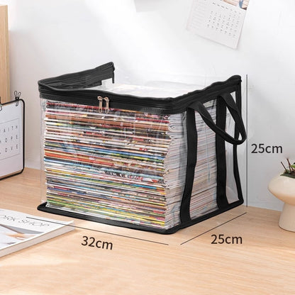 Large Clear Storage Box with Hinged Lid – Heavy-Duty High Capacity Organizer