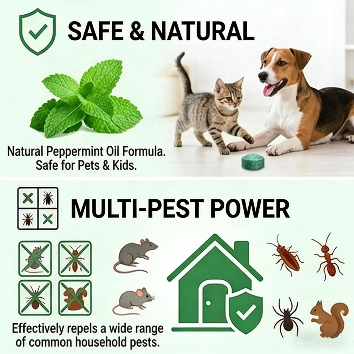 Natural Peppermint Rodent Repellent Balls – 12 Pack Indoor & Outdoor Pest Control
