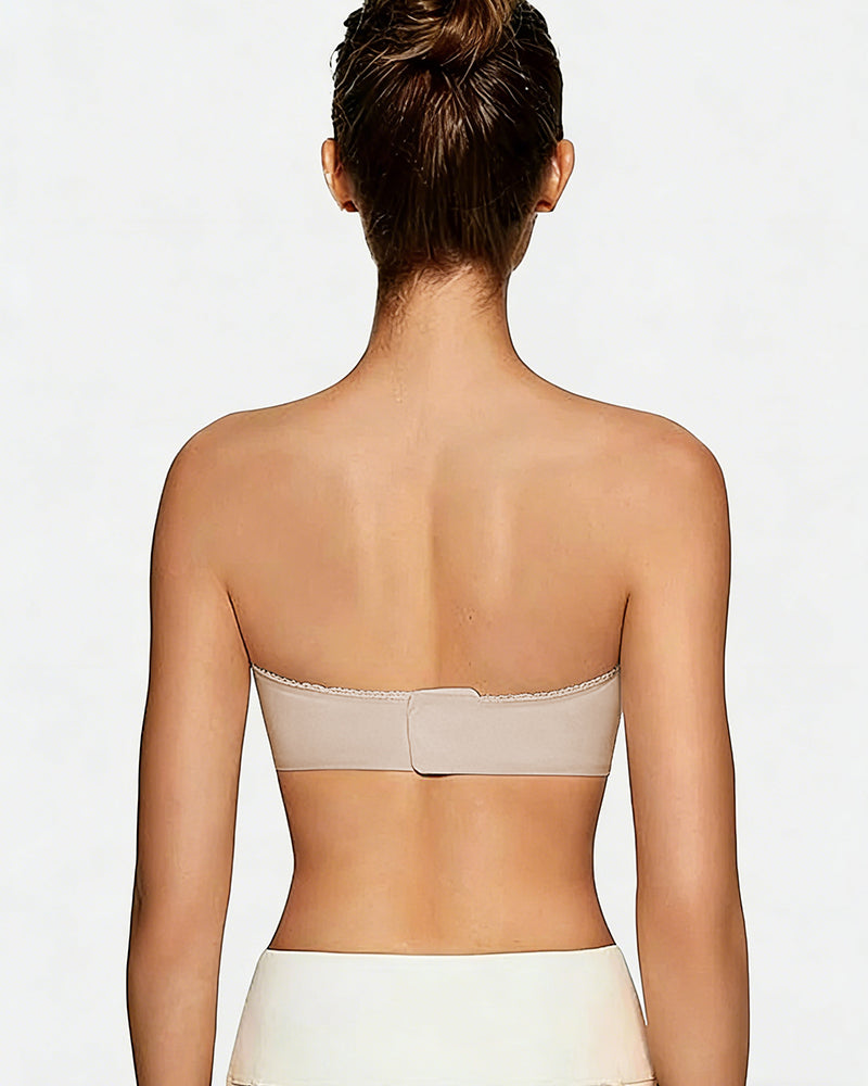 Strapless Wireless Padded Bandeau Bra – Non-Slip Seamless Comfort
