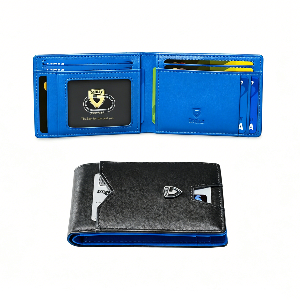 💴RFID Blocking Leather & Carbon Fiber Wallet