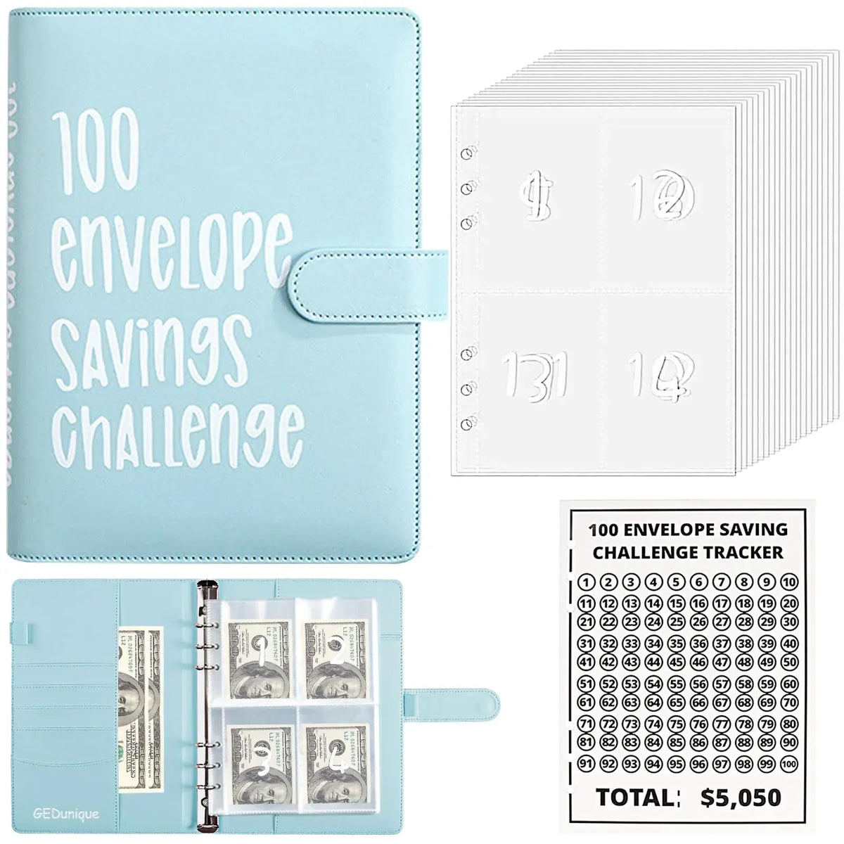 💵 100 Days Dollar Saving Envelope Kit
