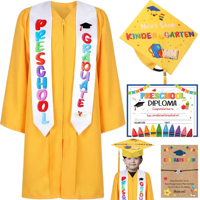 Preschool Graduation Cap and Gown Set Class of 2026