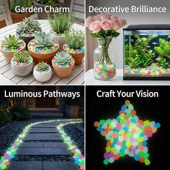 Mixed Color Luminous Garden Stones