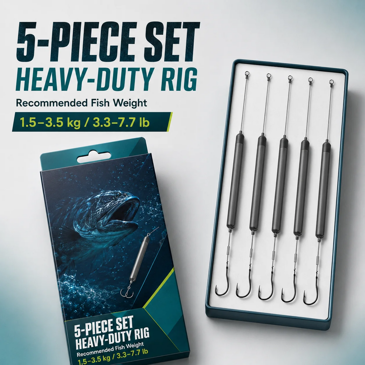 Pre-Tied Off Bottom Fishing Rig | Anti-Snag Floating Bottom Hook Leaders