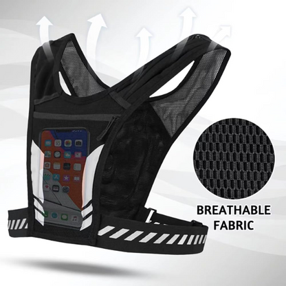 The TrailFlow Lightweight Running Vest with Hydration Bladder Holder and Phone Pocket